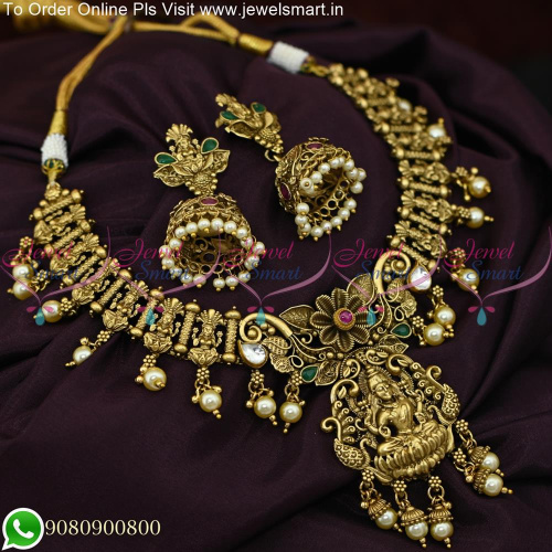 Classic Antique Necklace Set With Matching Jhumka Earrings NL25572