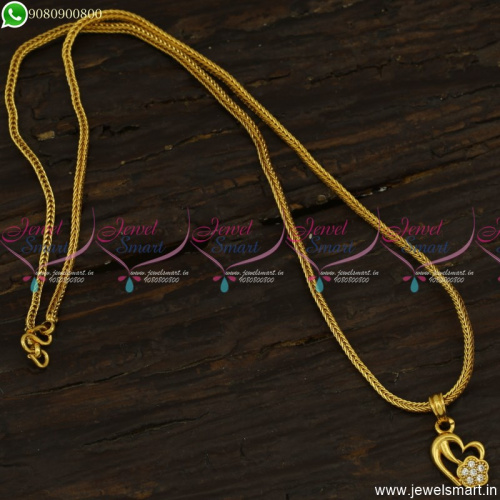 Classic Chain Pendant Designs Kodi Square Chain With Heart Pendant CS23493