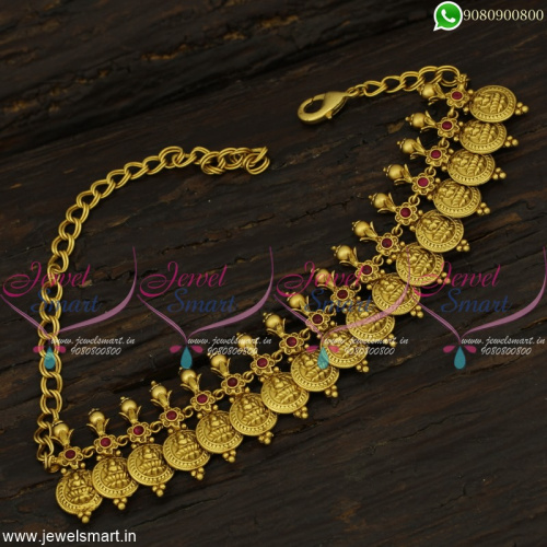 Coin Bajuband Bridal Jewellery Belt Aravanki Kids Vaddanam Temple Design V22290