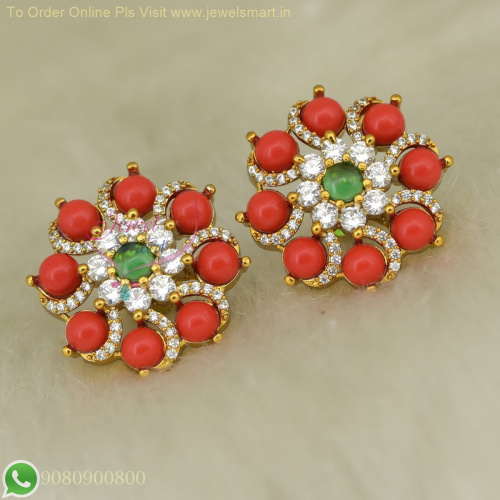 Coral Inspired Ear Studs – Latest Trending Designs ER26989