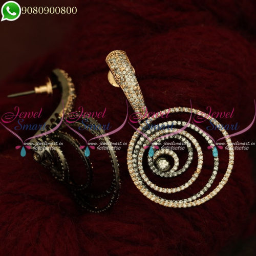 CZ Jewellery Spiral Layer Earrings Designer Imitation Collections Online ER20894