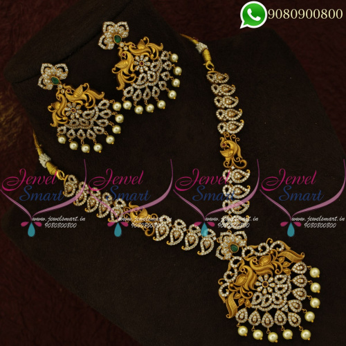 CZ Stones Fusion Jewellery Latest Imitation Gold Designs Online