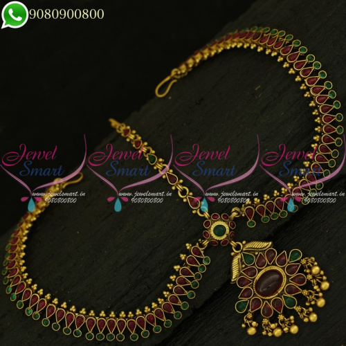 Damini Matha Patti Traditional Design Kemp Stones Jewellery Online T21063
