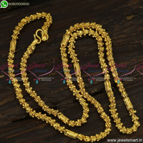Dasavadaram Gold Plated Chains Double Design Fancy South Indian Jewellery C23523