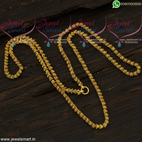 Dasavatharam Model Gold Chain Designs For Ladies 30 Inches Artificial Jewellery C22032