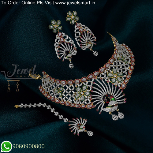 Dazzling Choker Necklace With Maang Tikka Gorgeous Jewellery Set NL25295