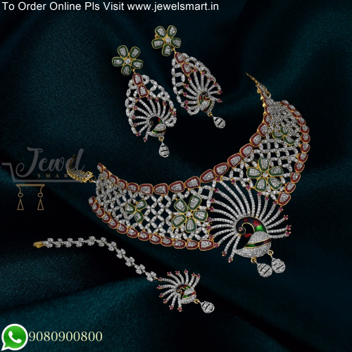 Dazzling Choker Necklace With Maang Tikka Gorgeous Jewellery Set NL25295