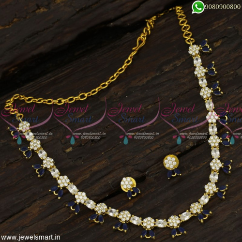 Dazzling Diamond Necklace Design In CZ Fashion Jewellery Online Jewelsmart
