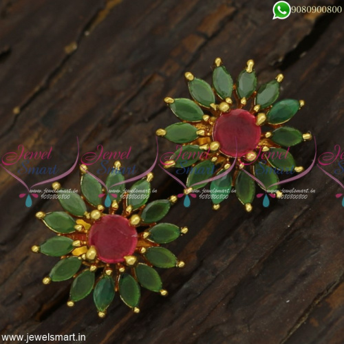 Dazzling Diamond Inspired Gold Covering Kammal Designs South Indian Jewellery ER23331