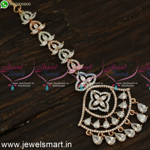 Deepam Design Chain Papidi Billa For Brides Rose Gold Accessories For Hair T24091