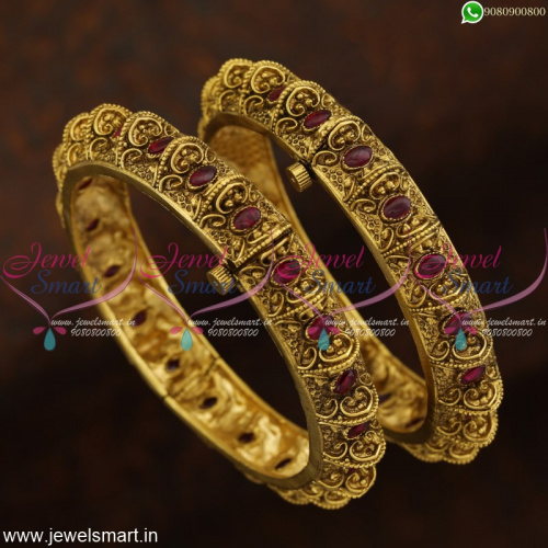 Designer Antique Bangles Online Kemp Stones Fashion Jewellery