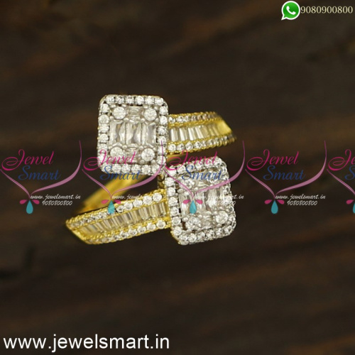 Designer Diamond Finger Rings Newest Imitation Jewellery Online Catalogue F24439