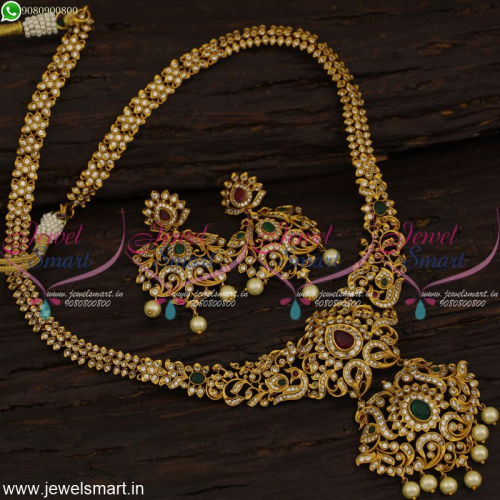 Designer Jewellery Long Necklace New Fashion Antique Collections Online NL21342