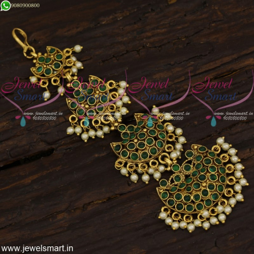Shop For Designer Maang Tikka Kemp Stones Jewellery South Indian Designs T21609