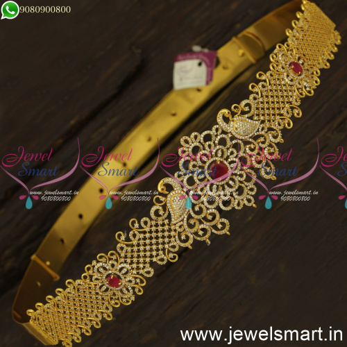 Diamond Jewellery Catalogue Artificial Hip Chain Oddiyanam for Wedding Online H24583