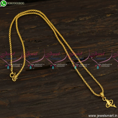 Dolphin Pendant Gold Design Chain Latest Daily Wear Jewellery Low Price CS23498