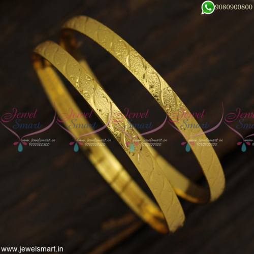 Mild Waves Dotted New Gold Bangles Designs Daily Use Fancy Jewellery Online