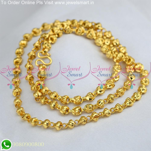 C1164 Light Weight Handmade Gold Plated Copper Fancy Gold Model Chain 24 Inches