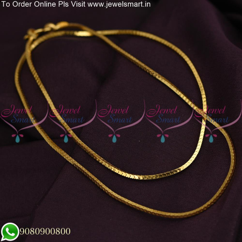 Elegant Designer Gold Chain Snake Form Suitable For Lockets Shop Online