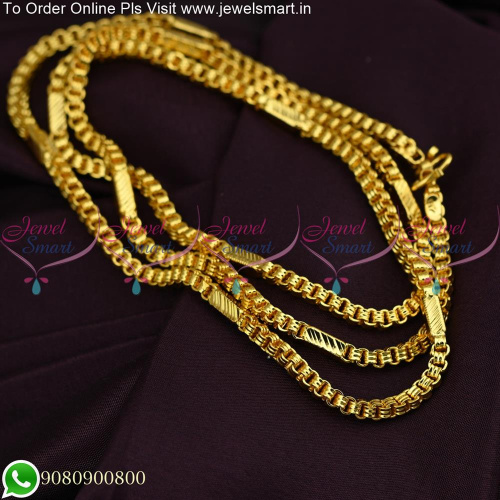 Box Design Gold Plated 30 Inches Chain Artificial Jewellery C20027