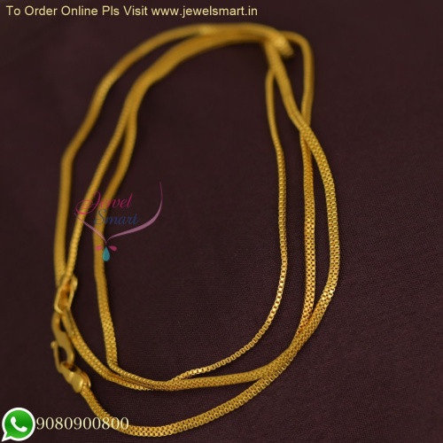 C19582 Gold Plated Chains Thin Regular Real Look Design New Models Copper Metal Chains