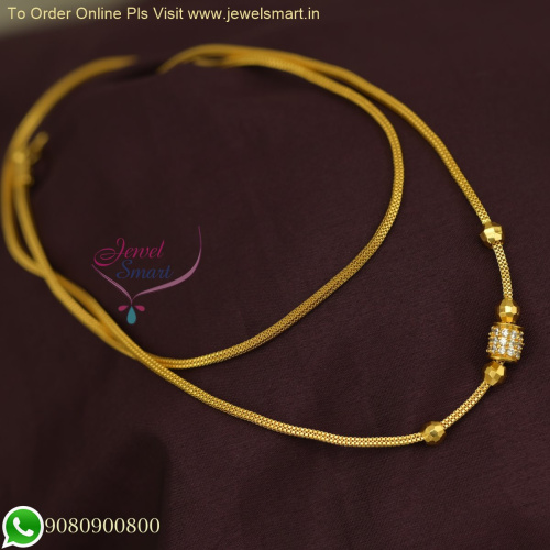 Mugappu Designs Gold Plated With Fancy Chain For Regular or Daily Wear C23424