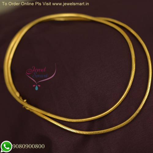 24 Inches 2 MM Fancy Cutting Thali Kodi Chain Gold Covering South Indian Jewelsmart