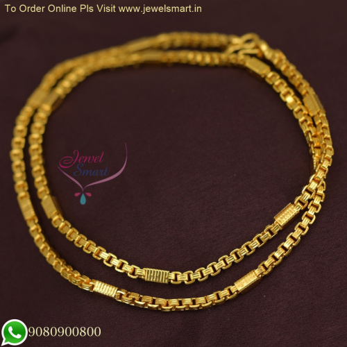 C0865 18 Inches Gold Plated Fancy Design Short Chain Daily Wear 6 Months Warranty