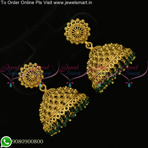 Dotted Design Latest Collection of Stylish Jhumka Earrings | Affordable and High-Quality J25613