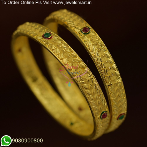 Light Weight Gold Forming Bangles Trending South Indian Jewellery online B25632