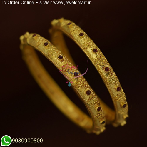 Hollow Gold Forming Bangles Trending South Indian Jewellery online B25634