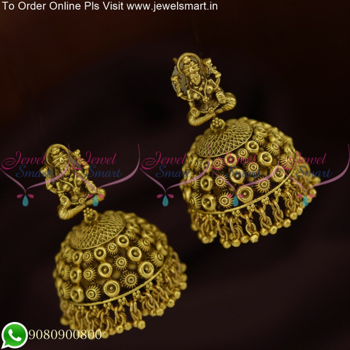 Divine Temple Jhumka Earrings: Embrace Traditional Elegance with Style J25642