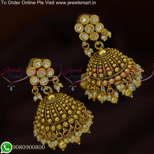 Regal Kundan Jhumka Earrings: Elevate Your Style with Timeless Elegance J25643