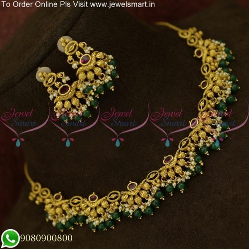 Trendy Gold Necklace Design Inspired by Real Catalogue Kharbuja Beads NL25655