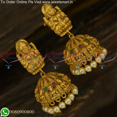 Exquisite Temple Jhumka Earrings - Add a Touch of Traditional Elegance to Your Look J25723