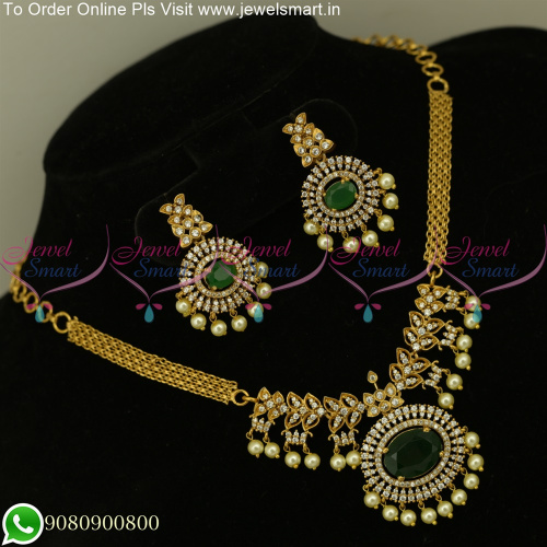 Chic and Stylish Choker Necklace Set Monalisa Colour Stones Low Price NL25737
