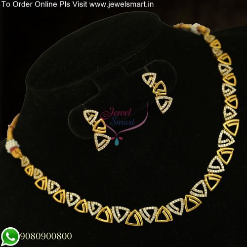 Simple Gold Catalogue Inspired Low Price CZ Antique Necklace Set NL25738