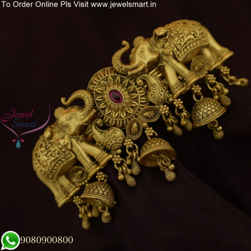 Capture the Majesty: Bahubali Style Elephant Design Hair Clips - Exquisite & Regal Accessories H25786