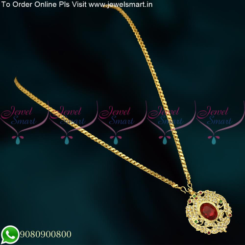 South Indian Traditional Handmade Lockets With Chain for Women C25369