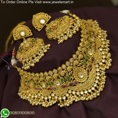 Discover the Magic: Mind-Blowing Kundan Choker Necklace Gold Catalogue! Inspired Indian Jewellery