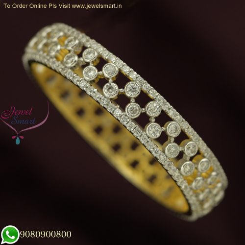 2.4 Size Broad Stone Dots CZ Bangles | Stunning Design | Shop Now at Jewelsmart.in B25854