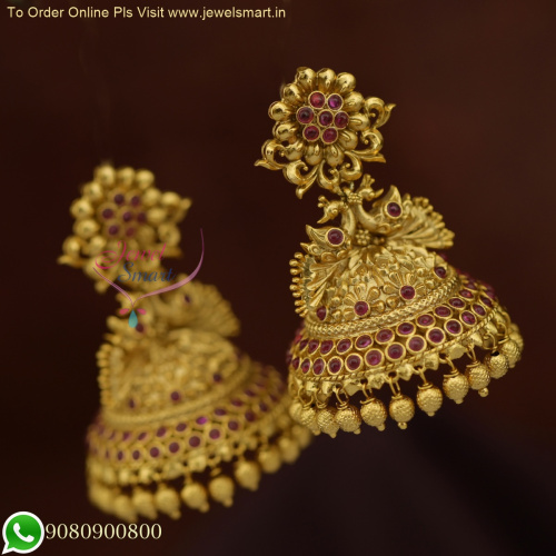 Exquisite Antique Jhumka Earrings: Big & Heavy Bridal Wear Collection J25982