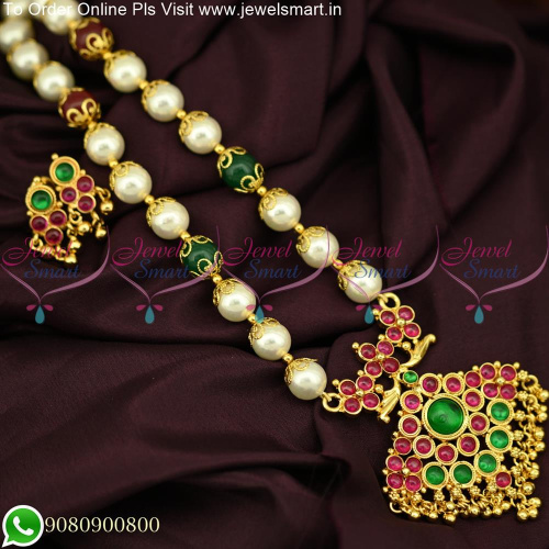 Shell Pearl Jewellery Beaded South Indian Ornaments Shop Online NL20308N