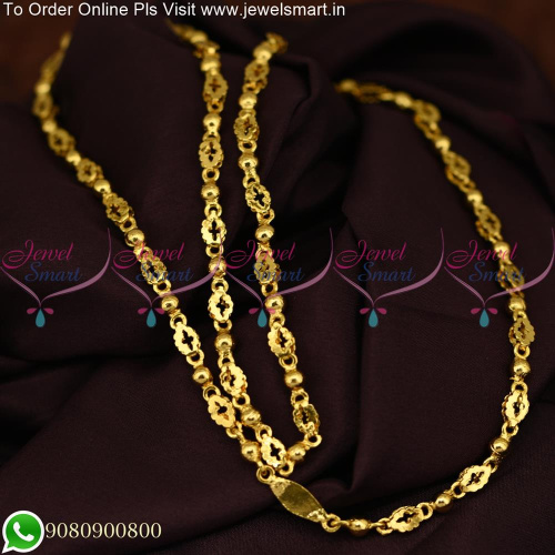 24 Inches One Gram Gold Chains Single Strand With Guarantee C25514