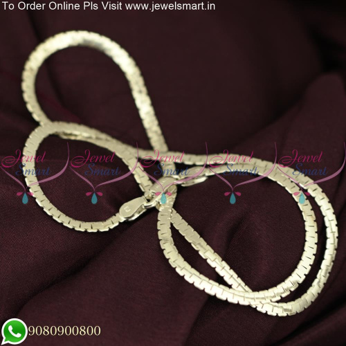 Smooth Finish 3 mm Flat 92.5 Pure Silver Chains C25534