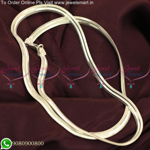 Get the Ultimate Chic Look with 92.5 Pure Silver Chains 18 Inches C25535