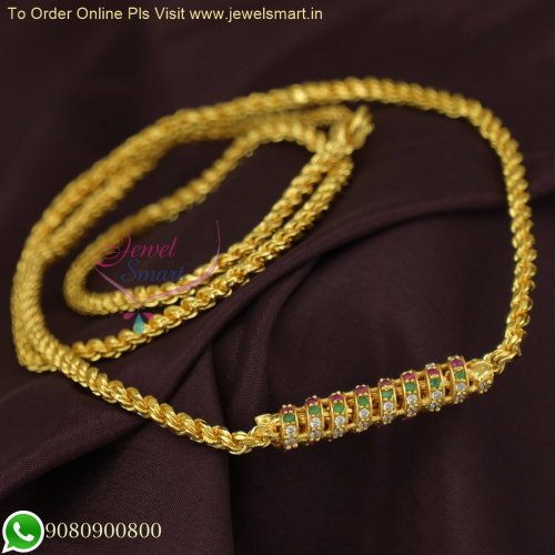 Thali Chain With Mugappu Designer Jewellery Artificial Collections