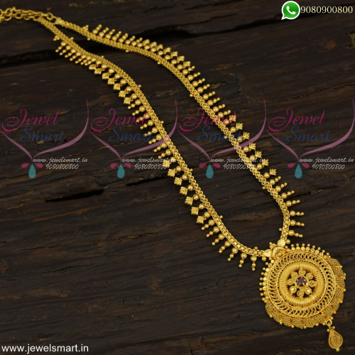Dual Design Beads Long Haram South Indian Fashion Jewellery Online NL22560