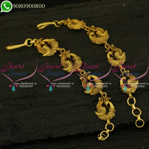 Ear Chains Mattal Antique Jewellery Peacock Design Collections Online EC21095