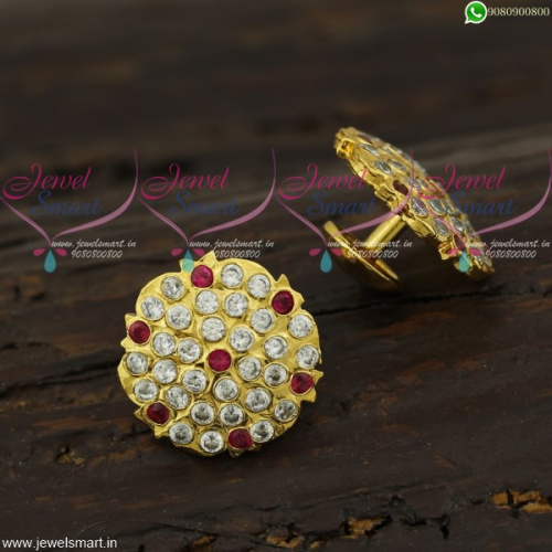 Ear Studs Gold Design Screw Back Collections South Indian Thodu